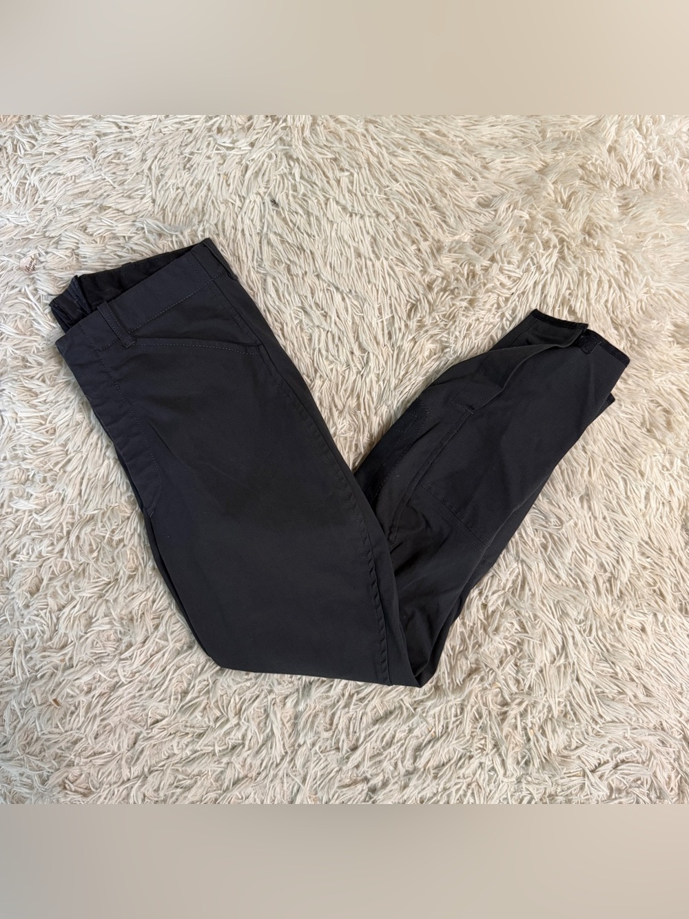 Child’s Size 18R Grey Tailored Sportsman Knee Patch Horseback Riding Breeches